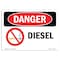 Signmission Safety Sign, OSHA Danger, 7" Height, 10" Width, Diesel, Landscape, D-L-1119 OS-DS-D-710-L-1119 - alternate 1